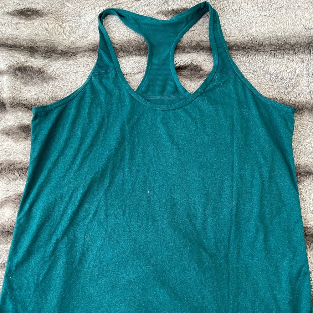 Teal xersion halter athletic tank top